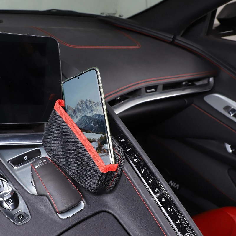 necar2020 Car Center Control Side Storage Bag Sunglass Pouch For