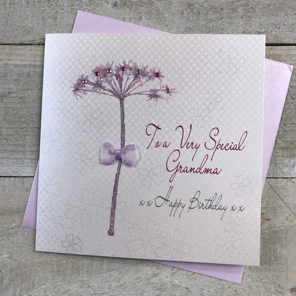 WHITE COTTON CARDS Dandelion to A Very Special Grandma Happy Handmade Birthday Card, WB255