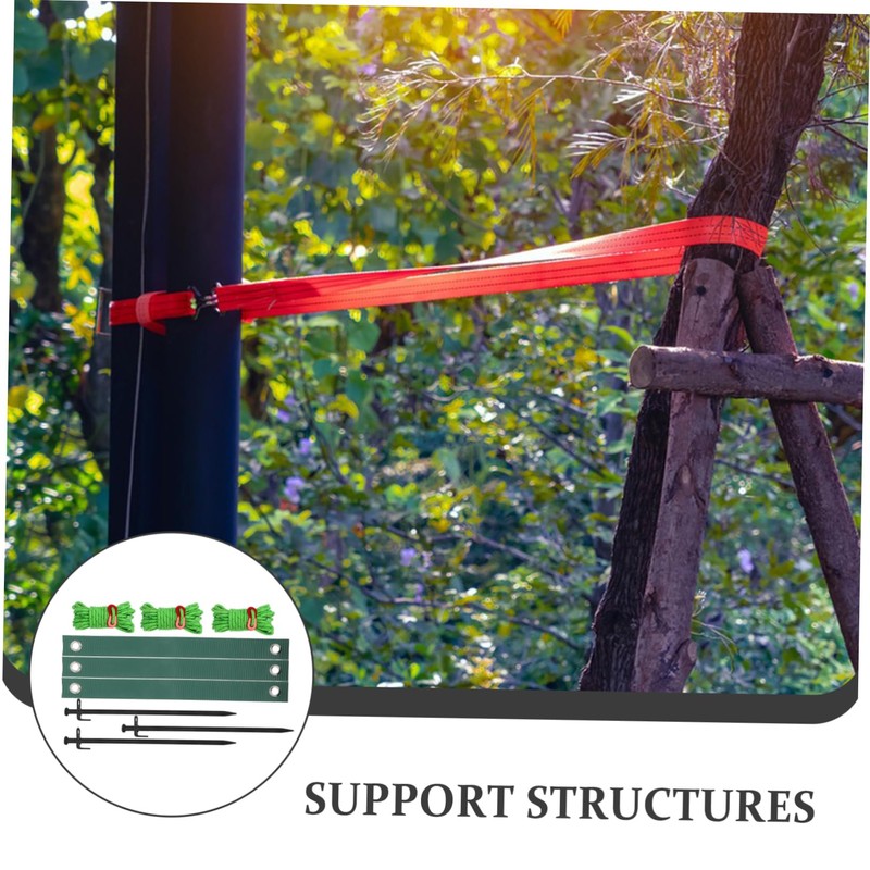 IWOWHERO Tree Support Anchor Kit Heavy Duty Metal Stakes Windproof