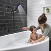 Hibbent Upgraded Metal Shower Head Holder with LED Display Thermometer,