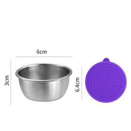 PIQIUQIU Pack of 6 Salad Dressing Containers, 50 ml Spice Containers with Lids, Dip Sauce Cup Container for Lunch Bento Box, Leak-proof Storage Container for Lunch Travel