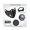 2x Reusable Dual Air Breathing Valve Face Mask Cover +