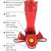 Perky-Pet 403CP Pinch Waist Plastic Hummingbird Feeder, 8-Ounce , Red
