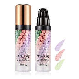One Step Color Corrector Isolation Cream,Tri-Color Moisturizing Concealer Makeup Primer,Tinted Moisturizer Long Lasting Color Correcting Facial Serum Foundation for Flawless Makeup