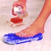Soapy Soles Foot Scrubber and Massager, Suctions to the Floor
