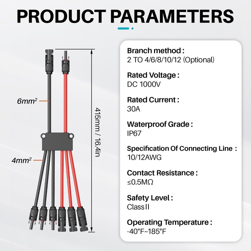 KNMIPJD Solar connectors Tool-Free Solar Cable connectors Solar Connector for