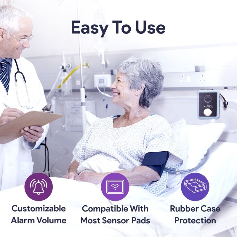 Bed Alarm for Elderly Dementia Patients, Sensor, Magnet, Nurse Bell