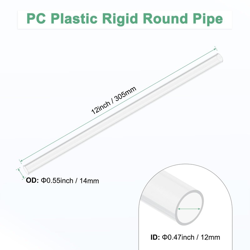 M METERXITY Clear Plastic Tube 12mm [0.47"] Inner Diameter x