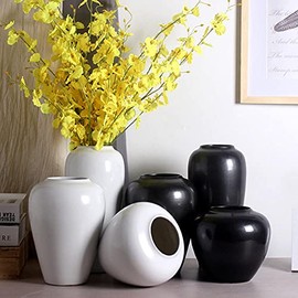 Jarrón de cerámica, decoración de estilo minimalista contemporáneo para el escritorio de la oficina en el hogar, florero de flores de regalo ideal para amigos, familia, boda, jarrón de mesa, jarrón de decoración del hogar perfecto