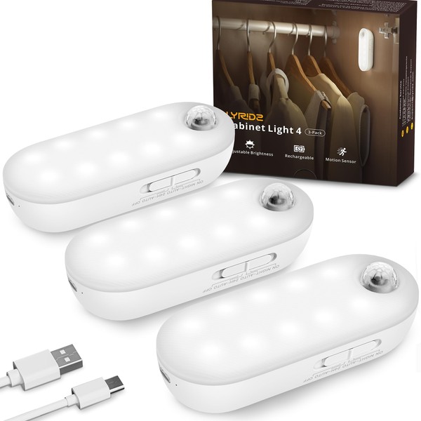 Lyridz Lyridz Rechargeable LED Closet Light, Stick on Motion Sensor