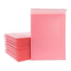 Water Resistant Bubble Envelope Mailers [10 Pack] 6 inch x 9 inch #0 Pink Poly Padded Shipping Envelopes Self Sealing Cushioned Packaging Bags