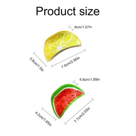 XFSRG Hair Clips Women's Fruit Design High Quality Hair Clips for Women Flowers Hair Clip Set Duck Beak Hair Clip for Everyday and Parties (Lemon + Watermelon)