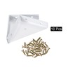 sourcing map 10 Pieces Angle Corner Brackets White 66mm x