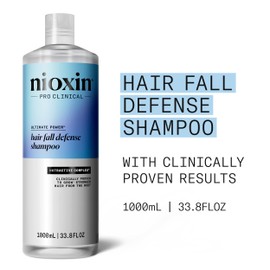 Nioxin Hair Fall Defense Shampoo | Activates Hair Follicles for Visibly Less Hair Loss | With Niacinamide, Caffeine, Lauric Acid, and Sandalore | 33.8 Fl Oz.
