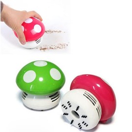 Kuuleyn Mini Cute Table Dust Vaccum Cleaner,Portable Desk Dust Cleaner,Corner Desk Vaccum Cleaner,Desk Vacuum Cleaner Mini,Desktop Gadgets Mushroom Shaped