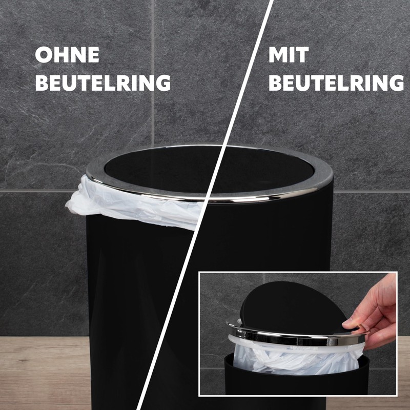 Bremermann bathroom series Savona cosmetic bin with a swing lid,