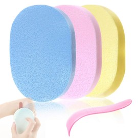 Hair Removal Cream Spatula, Spatula, Spatula, Spatula, Spatula, Spatula, Spatula, Skin-friendly, 100% PVA Material, Can Be Used Reusable, Hair Remover, Body Sponge, Facial Sponge, Facial Sponge, Facial Sponge, Wiping, 3 Color Set (Random Colors) + S-Shap