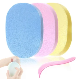 Hair Removal Cream Spatula, Spatula, Spatula, Spatula, Spatula, Spatula, Spatula, Skin-friendly, 100% PVA Material, Can Be Used Reusable, Hair Remover, Body Sponge, Facial Sponge, Facial Sponge, Facial Sponge, Wiping, 3 Color Set (Random Colors) + S-Shap