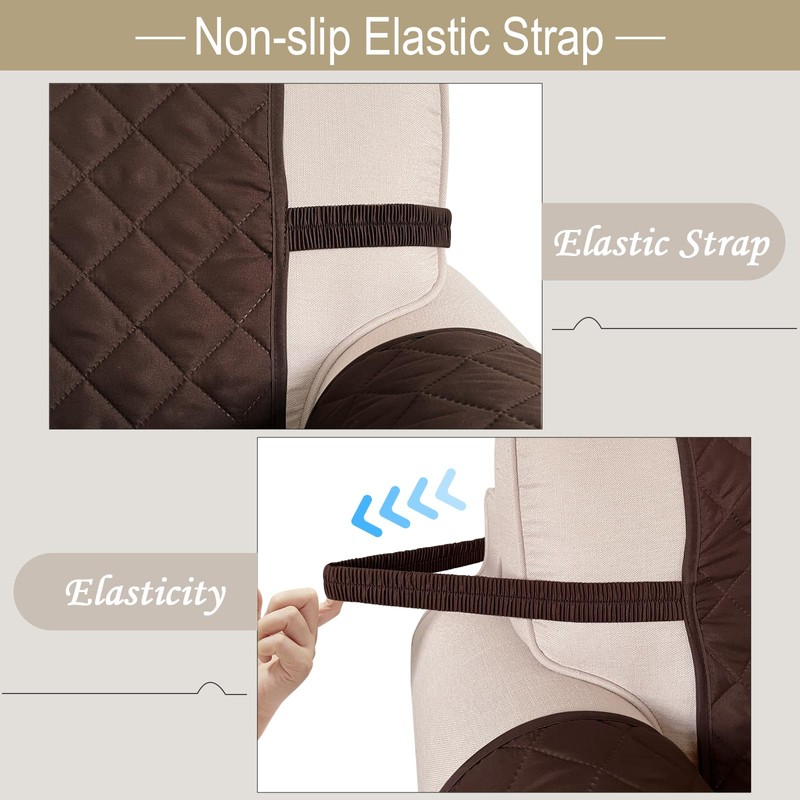 Luxshare Home Reversible Couch Cover for 3 Cushion Couch Sofa