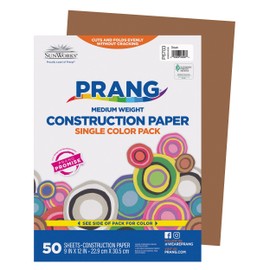 Prang (Formerly SunWorks) Construction Paper, Brown, 9" x 12", 50 Sheets