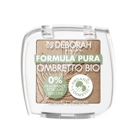Deborah Eyeshadow Mono Organic Formula Pure Colour No. 08 Chestnut Brown, with Ingredients 100% Natural Origin, Vegan and Animal Friendly