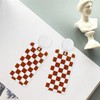 WUWEIJIAJIA Unique Acrylic Black White Striped Checkered Dangle Drop Earrings