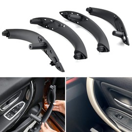 QKLsudua 2pcs Black Armrest Car Interior Door Handle Inner Panel Pull Trim Compatible with 3 4 Series F30 F35 2012-2018,F30, F31,F33,F34,F35,F36,F32,F80,F82,316,318,325-Front