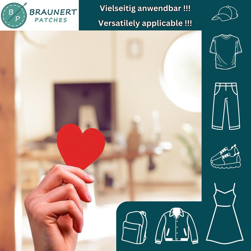 Red Heart Embroidered Iron-On Patch Iron-On Patch Appliqué Poker Love