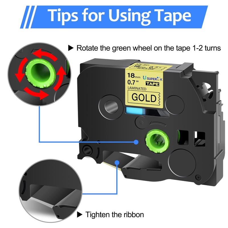 USUPERINK 2PK Compatible for Brother P-Touch Label Maker Tape TZe-841