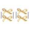 DOITOOL Brass Bow Shape Cabinets Knobs Gold Drawer Pulls Decorative