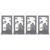 4 Pcs Metal Bookends Anti Slip Exquisite Beautiful Unique Design