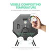 2021 Upgraded Tumbling Composter with Compost Thermometer - Dual Chamber