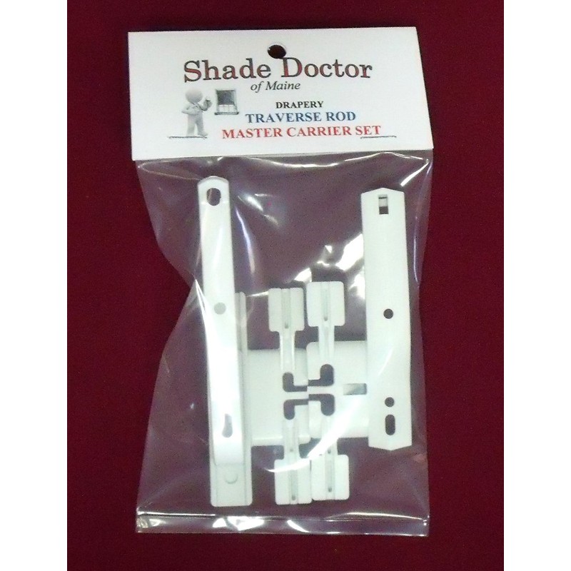 Shade Doctor of Maine Drapery Traverse Rod Master Carrier Set