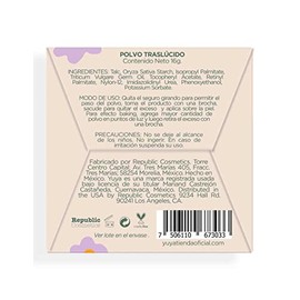 Republic Cosmetics - Polvo Mate Traslúcido con Arroz y Avena 16g para Piel Hidratada y Duración del Maquillaje