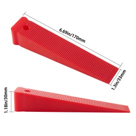 XIYAOXI Red Plastic Composite Shims and Leveling Wedges - Extreme Load Support, Never Rot, 6-Pack for Furniture, Door, Toilet Adjustments Stock Your Home