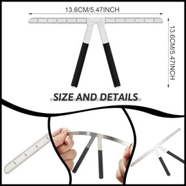6 Pieces Tattoo Eyebrow Ruler 3 Point Positioning Ruler Mini Caliper Double Scale Vernier Caliper Eyebrow Golden Ratio Caliper Microblading Ruler Gauge Ruler Measuring Tool with Eyebrow Razors Shaver