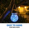 Solar Powered Transparent Glass Jar Lantern with 30 LED Lights,Hanging