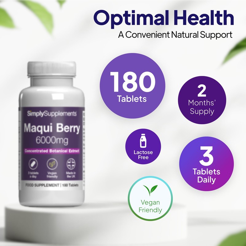 Maqui Berry Supplement 6000mg | with Vitamin C | Supports