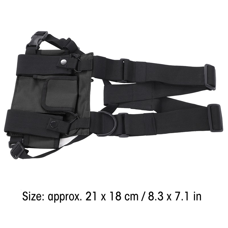Chest Pack Adjustable Multi Pocket Functional Harness Front Vest Rig