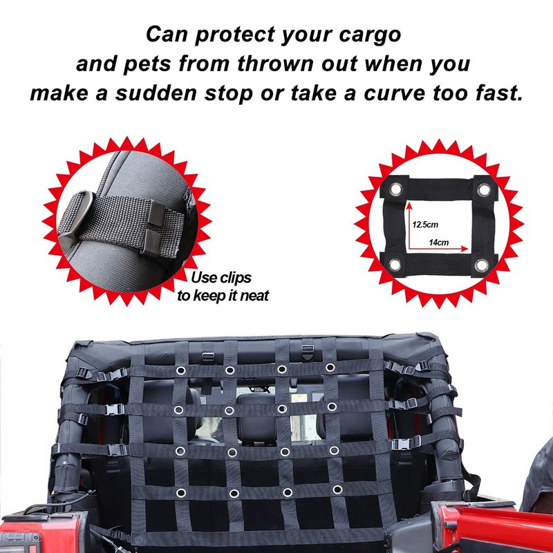 MFC New Black Trail Cargo Net Cargo Restraint System Net