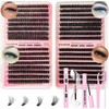 DAODER Thick Eyelash Extension Kit 9-13MM Short Fluffy Lash Clusters