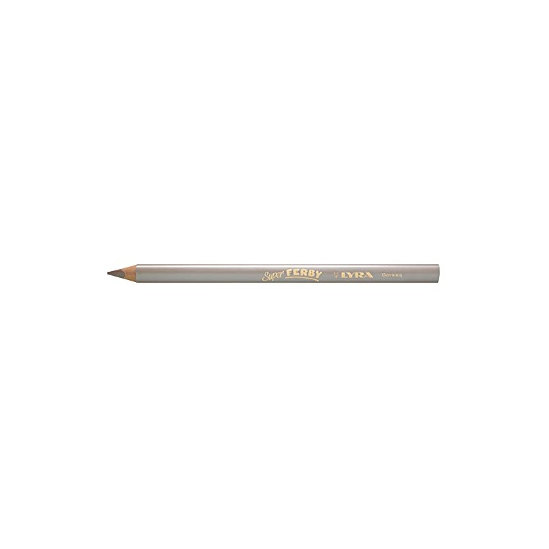 LYRA Super Ferby Metallic Wooden Chunky Colouring Pencils, 6 Assorted