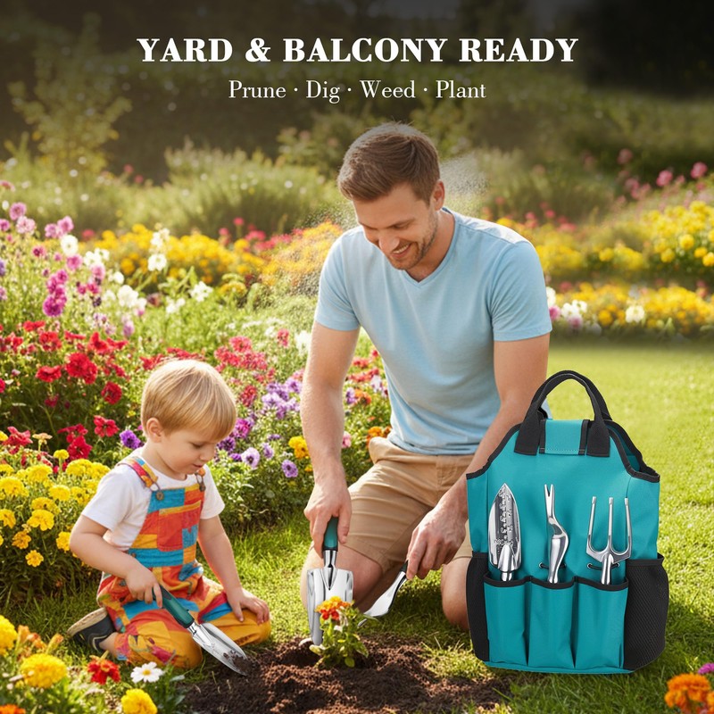 Garden Tool Set, Gardening Gifts for Women, Men, Mom, Dad,
