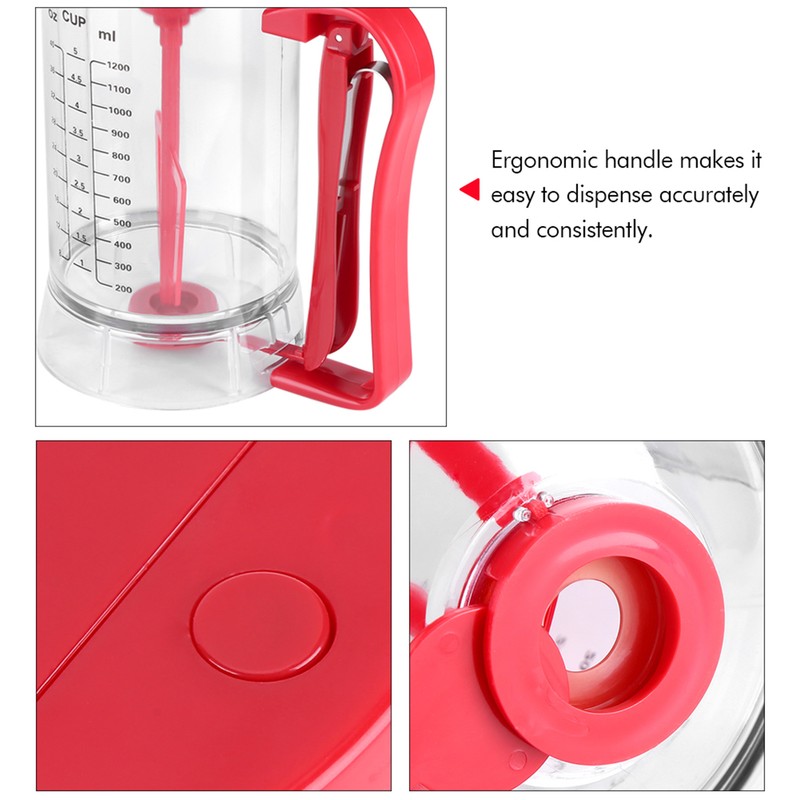 Cordless Electric Battery Powered Mixer Dispenser Pancake Cupcake Waffle Batter