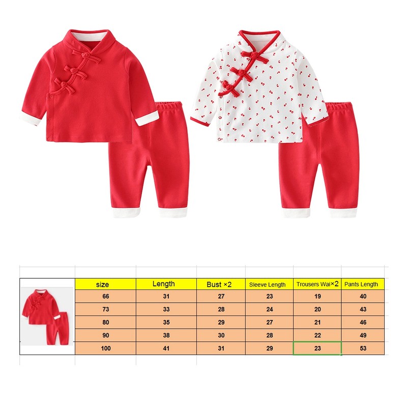 2Pcs/Set Chinese Style Stylish Baby Suit Long Sleeve Infant New