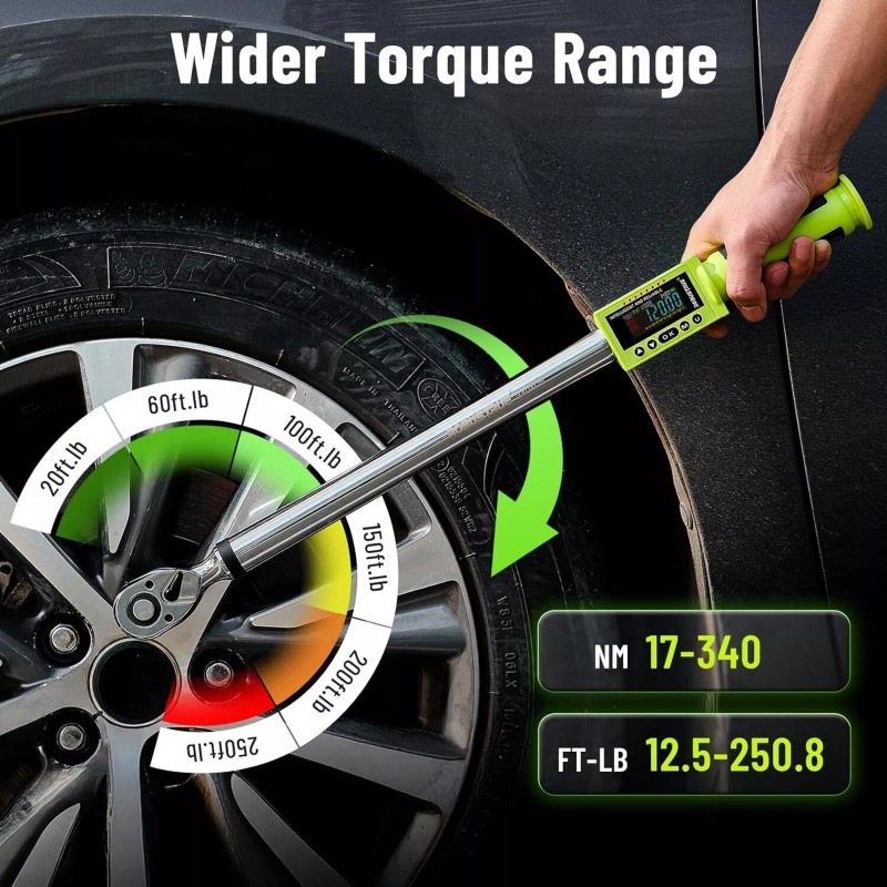 Robustrue Electronic Torque Wrench with Buzzer & LED, 500 Data