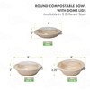 [50 Pack] 24 oz Round Disposable Compostable Paper Bowls with