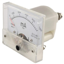 WITTKOWARE Analogue Recessed Meter with Pointer 64 x 56 mm AC Ammeter Measuring Range 0 to 500 mA/AC