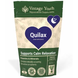 Vintage Youth Quilax Sleep Support Capsules | Deep Sleep & Relaxation Aid | Eases Stress, Tension & Promotes Restful Sleep | Vegan & Gluten-Free