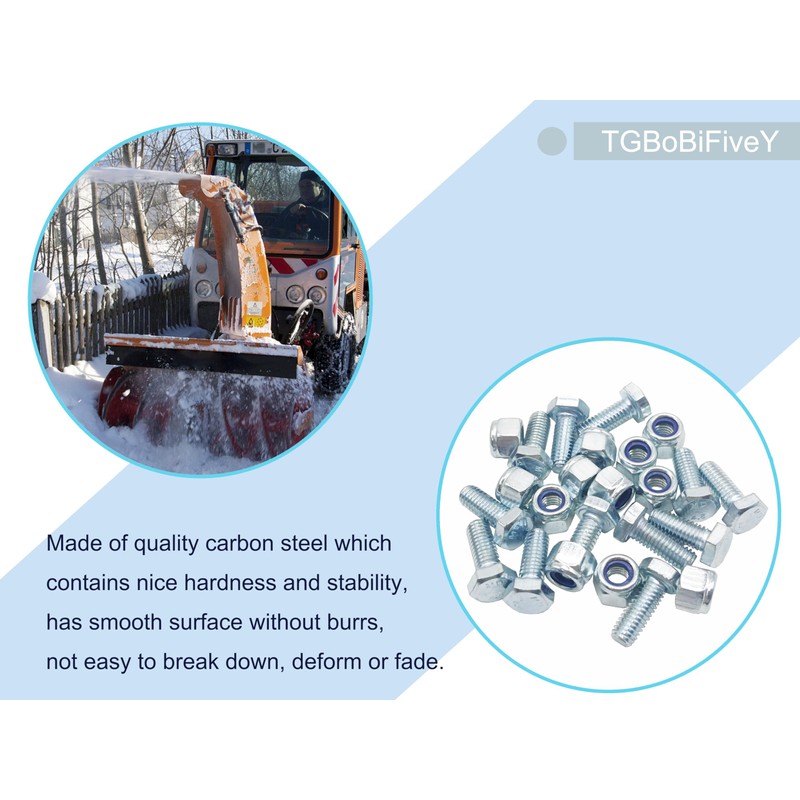 12 Sets- HS1132 Auger Shear Pins Bolts & Nuts Stainless